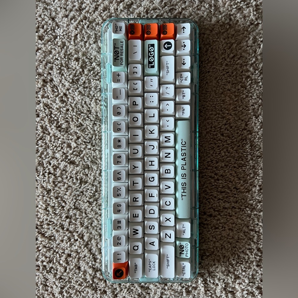 MelGeek Mojo68 Plastic Transparent, Custom&Programmable Mechanical Keyboard